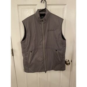 Johnnie-O Fox Puffer Vest Mens Large Steel Nylon Spandex Golf